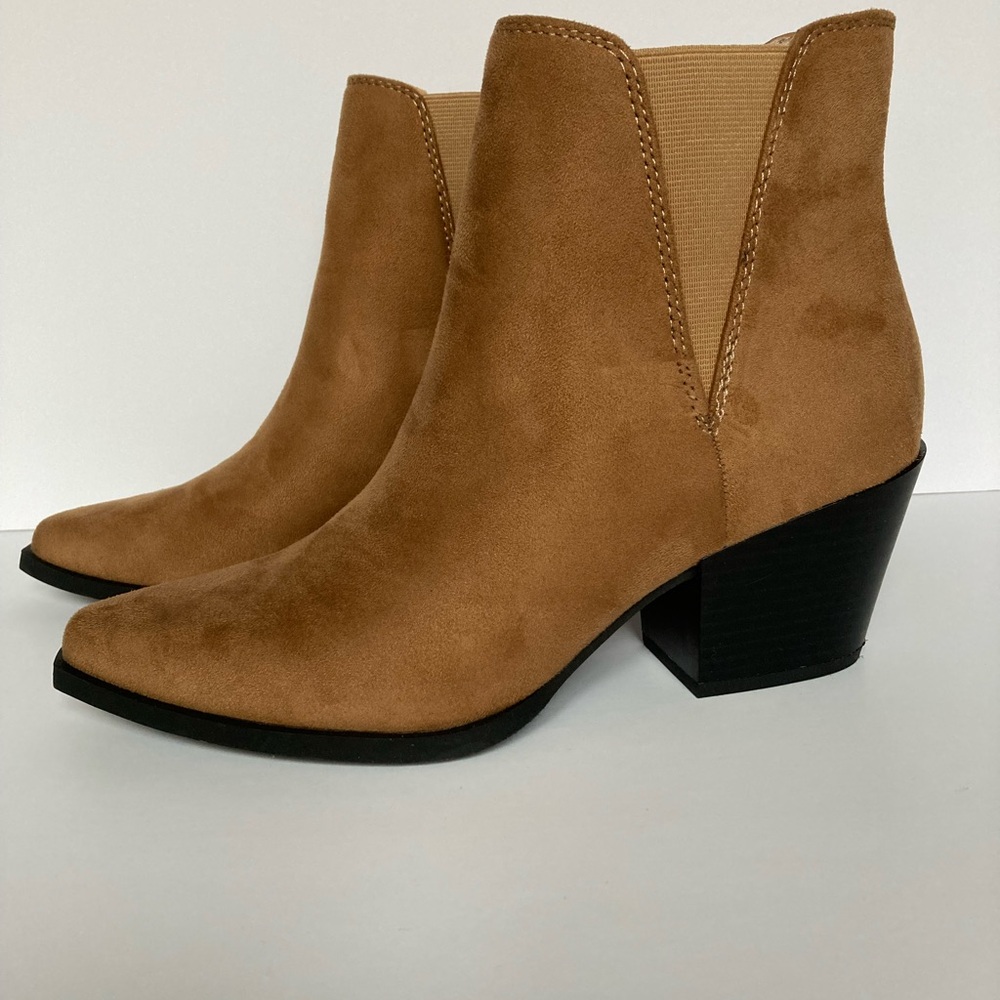 Faux Suede Ankle Boots